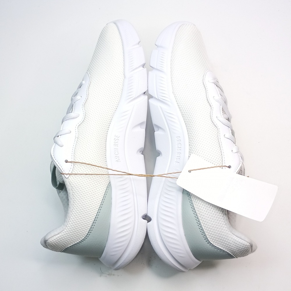 Adidas Cloudfoam Flex Laces Running Shoes Women Size 11 White Silver JS4891 - Picture 7 of 10